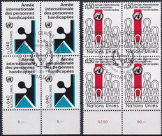 UNO GENF 1981 Mi-Nr. 97/98 Viererblocks O Used - Aus Abo - Oblitérés