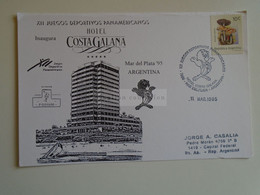 D184798    Argentina  -XII Juegos  Deportivos Panamericanos  Hotel Galana  Mar Del Plata 1995 - Brieven En Documenten