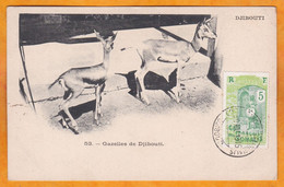1915 - CP De Djibouti, Côte Française Des Somalis Vers Paris - Affranchissement 5 C Seul - Gazelles - Covers & Documents