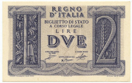 2 LIRE BIGLIETTO DI STATO FASCIO 14/11/1939 QFDS - Sonstige