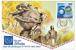 Vietnam Viet Nam Maxi Card 2021: 50th Anniversary Of The UPU International Letter Writing Contest (Ms1150) - Viêt-Nam
