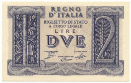 2 LIRE BIGLIETTO DI STATO FASCIO 14/11/1939 QFDS - Sonstige