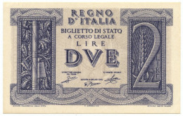 2 LIRE BIGLIETTO DI STATO FASCIO 14/11/1939 QFDS - Andere