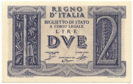 2 LIRE BIGLIETTO DI STATO FASCIO 14/11/1939 QFDS - Regno D'Italia - Altri