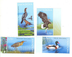 2021,  Moldova  , Lower Prut ”Biosphere Reserve” , Birds , Set Of 4v.,  MNH - Moldova