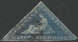 Cape Of Good Hope (CoGH). 1863-64 Hope Triangular. 4d Used (2 Good Margins). SG 19 - Cape Of Good Hope (1853-1904)