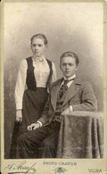 OLD VILNA VILNIUS BROTHER AND SISTER CDV 1902 - Alte (vor 1900)