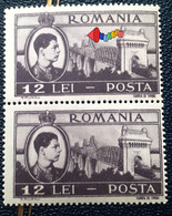 Errors Stamps Romania 1947 Michael The King Of Romania , Printed With Spot Of Color Above The Cernavoda Bridge,pair X 2 - Errors, Freaks & Oddities (EFO)