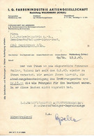 A/2         I.G. FARBENINDUSTRIE AKTIENGESELLSCHAFT      Bauleitung Waldenburg (schles) - Non Classés
