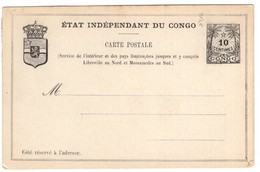 Congo Belge: Entier Postal N°4-I-a Neuf - Stamped Stationery
