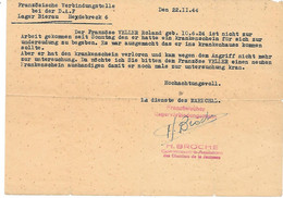 A/2         Franzosische Verbindungstelle  Bei Der D.A.F   Lager Bierau   Heydebreck      22novembre 1944 - Unclassified