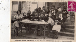 ORPHELINAT NATIONAL DES CHEMINS DE FER COLONIE D'AVERNES COURS DE COUTURE - Avernes