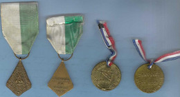 Lot De 2 Médailles : Avers „CHATELET/C OMPAGNIES/ST ROCH/1867“  Revers„Centenaire Du Drapeau 1967“ + Avers „1960/N/1971“ - Fichas De Municipios