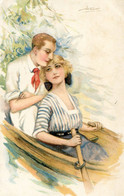 Humour - Illustrateur Meunier S. - Deux Amoureux Dans Une Barque - Meunier, S.