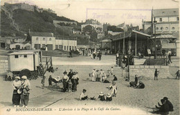 Boulogne Sur Mer * L'arrivée à La Plage Et Le Café Du Casino * Roulotte - Boulogne Sur Mer