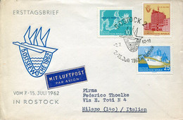 66879 Germany Ddr, Fdc Circuled 1962 Rostock, Ostsee Woche - FDC: Buste