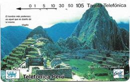 Peru - Entel (Tamura) - Machu Picchu, Cuzco, 12.1994, 105Units, 10.000ex, Used - Perù