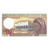 Billet, Comores, 500 Francs, Undated (1976), KM:7a, NEUF - Comore