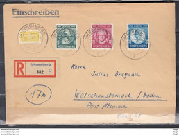 Reccomandée Brief Nr44+45+46 Von Schramberg Nach Welschensteinach (09/10/49) - Franse Zone