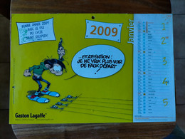 Calendrier GASTON LAGAFFE 2009 Lycée SAINT EXUPERIE 29 Cm X 20 Cm - Gaston