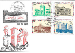 MOZAMBIQUE 1986 Stamp Day, Post Offices FDC - Mozambique