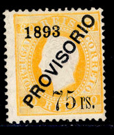 ! ! Portugal - 1892 King Luis W/OVP Provisorio 75r - Af. 97 - No Gum - Unused Stamps