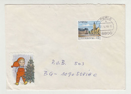 Luxembourg 1990 Cover With Nice Stamp PERLE Clear Postmark To Bulgaria (61457) - Brieven En Documenten