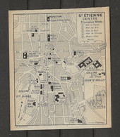 CARTE PLAN 1914 - SAINT ÉTIENNE CENTRE - HOTEL De FRANCE - HOTEL Des ARTS - MODERN HOTEL - HOTEL Du NORD - Cartes Topographiques