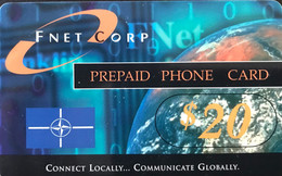 FRANCE  -  ARMEE  -  Prepaid  -  FNET CORP - $ 20 -  Schede Ad Uso Militare