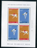 POLAND 1964 Olympic Games, Tokyo Block MNH / **.  Michel Block 34 - Nuovi