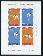 POLAND 1964 Olympic Games, Tokyo Block MNH / **.  Michel Block 34 - Blocks & Sheetlets & Panes