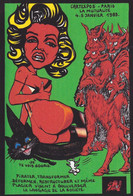 CPM CARTEXPO Salon Carte Postale Tirage Signé 30 Exemplaires Numérotés Signés Par JIHEL Diable Devil érotisme - Bourses & Salons De Collections