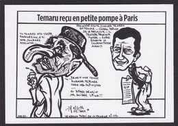 CPM Polynésie Française Tirage Signé 100 Exemplaires Numérotés Signés Par JIHEL Chirac TEMARU - Frans-Polynesië