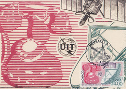 Monaco - N°1718 - UIT - 1990 - Carte Maximum - Maximumkarten (MC)