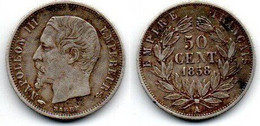 50 Centimes 1858 A Napoléon III TB+ - 50 Centimes
