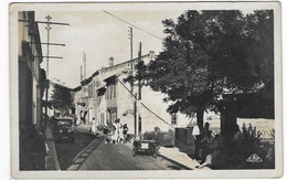 CPSM ANIMEE LES LECQUES, ANIMATION SUR LA ROUTE NATIONALE, SIDE CAR, AUTO VOITURE ANCIENNE TACOT, RESTAURANT, VAR 83 - Les Lecques