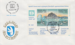 Enveloppe  FDC  1er  Jour  GROENLAND   Bloc  Feuillet   HAFNIA   1987 - FDC