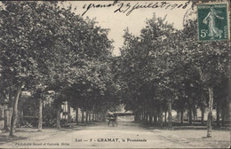 CPA CP Gramat La Promenade Lot 46 Voyagée 1908 - Gramat