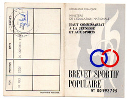 1961--CHERBOURG-- Signée M . HERZOG--Carte "Brevet Sportif Populaire"......à Saisir - Otros & Sin Clasificación