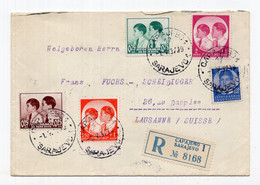 1937. KINGDOM OF YUGOSLAVIA,BOSNIA,SARAJEVO TO SWITZERLAND,REGISTERED COVER - Airmail