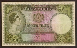 LUXEMBOURG. 50 Francs (1944). Pick 46. Prefix C. - Luxemburg