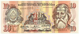 HONDURAS - 10 LEMPIRAS - 26.08.2004 - P 86.c - UNC. - Prefix BD - Honduras