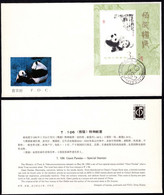 1985 China FDC T106MS S/S Giant Panda - 1980-1989