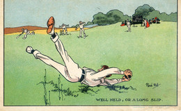 Illustrateur René Bull - Baseball - Well Held, Or A Long Slip - Baseball