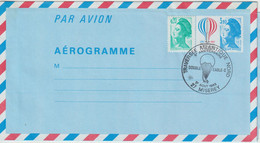 France 1983 5ème Anniversaire De La Traversée De L'atlantique En Ballon Miserey (27) - Gedenkstempel