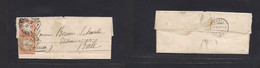 Germany. 1873 (20 Oct) Muhlhausen - Switzerland, Basel (20 Oct) EL With Text Fkd 1/2 Gr (x2) Large Shield Tied Cds. - Unclassified