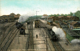 Chaumont * Vue Intérieure De La Gare * Train Locomotive * Ligne Chemin De Fer Wagons - Chaumont