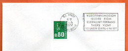 63 RIOM  VIDEOTRANSMISSION   1977  Lettre Entière N° ST 205 - Mechanical Postmarks (Advertisement)