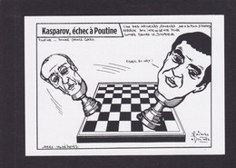 CPM Russie Tirage Signé 100 Ex. Satirique Numérotés Signés Par JIHEL Poutine Russie Kasparov échecs Chess - Russie