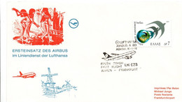 Athen Frankfurt 1978 - Airbus A 300 Lufthansa - 1er Vol Erstflug Flight - Athènes Grèce - Cartas & Documentos